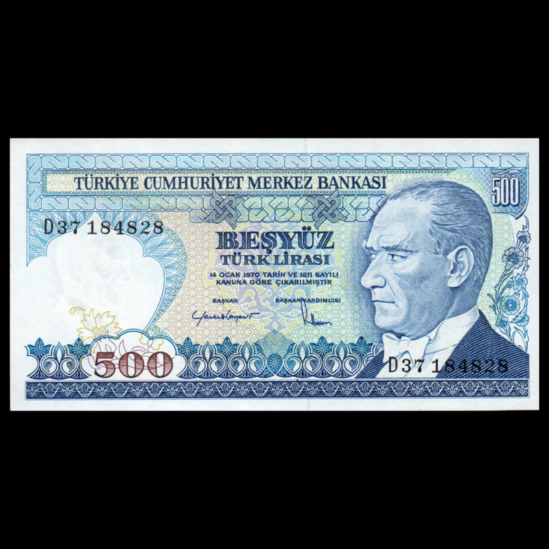 اسکناس تزئینی طرح کشور ترکیه مدل 500 لیره UNC
