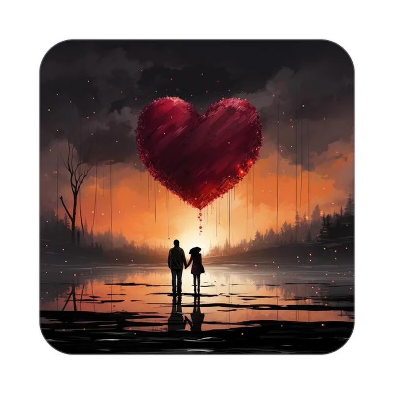 زیر لیوانی کاکتی مدل عاشقانه کد mp12451