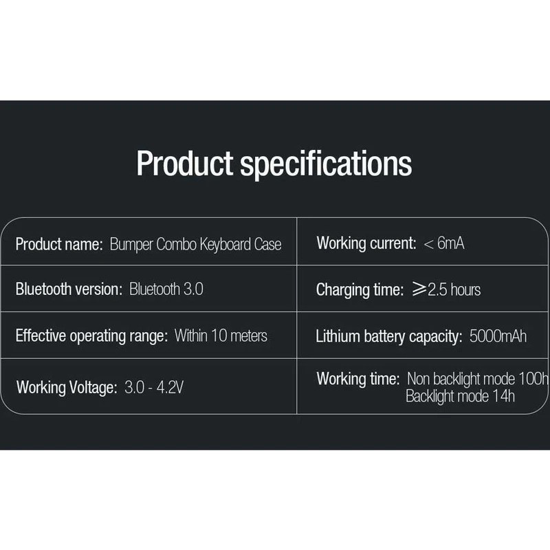 کیف کلاسوری کیبورددار نیلکین مدل Bumper Combo Backlit Keyboard مناسب برای تبلت سامسونگ Galaxy S9 Fe Plus