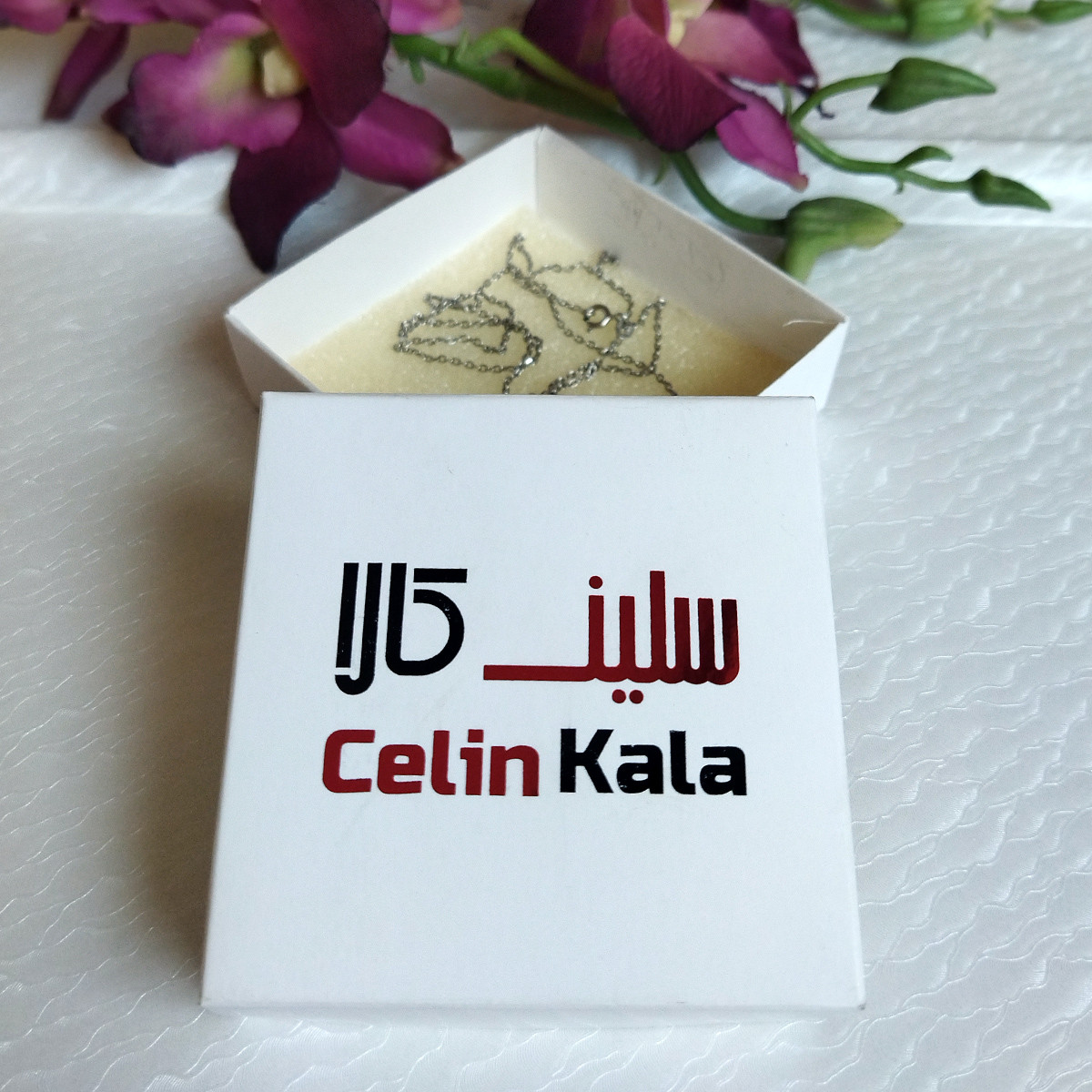 زنجیر نقره زنانه سلین کالا مدل  ابکاری رادیوم T50