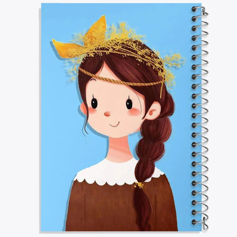 دفتر شطرنجی 50 برگ خندالو طرح دخترانه کد 25634