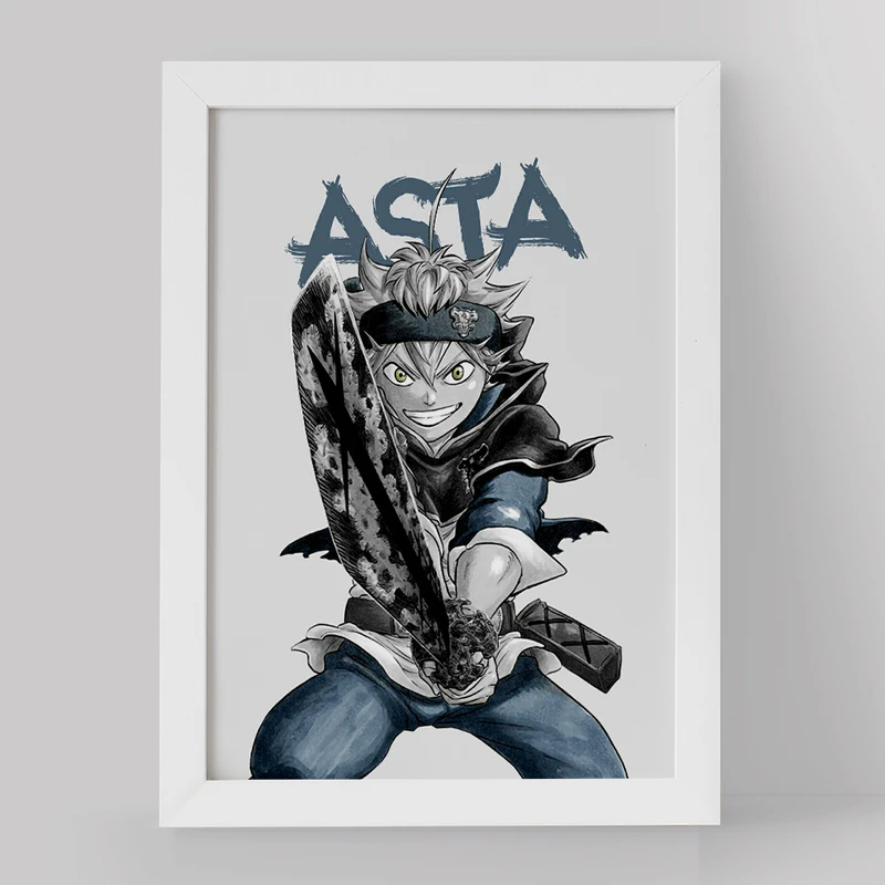 تابلو خندالو مدل آستا انیمه بلک کلاور Black Clover کد 10253