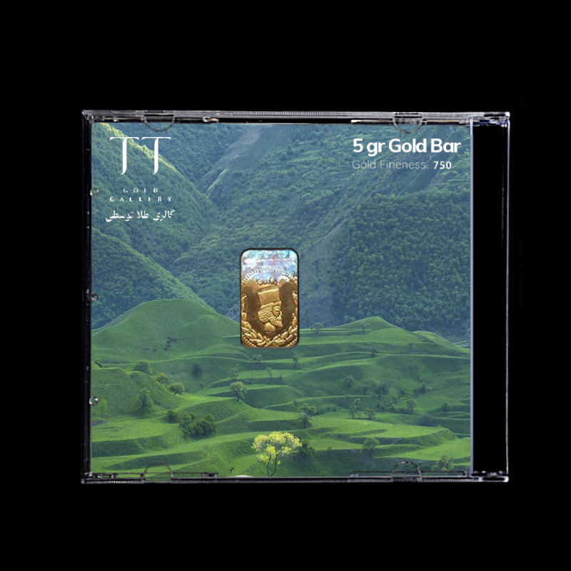 شمش طلا 18 عیار گالری طلا توسطی مدل DC8D77