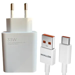 شارژر دیواری 33 وات مدل Turbo-33W به همراه کابل تبدیل USB-C