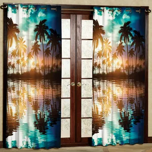 پرده مدل منظره هازان پانچی کد 2342 سایز 140x200 سانتی متر