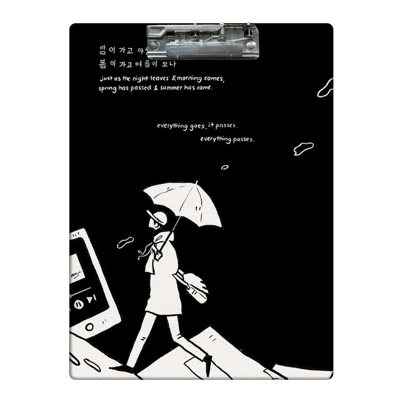 تخته شاسی طرح جمله کره ای انگلیسی انگیزشی کد  2998602 سایز A4