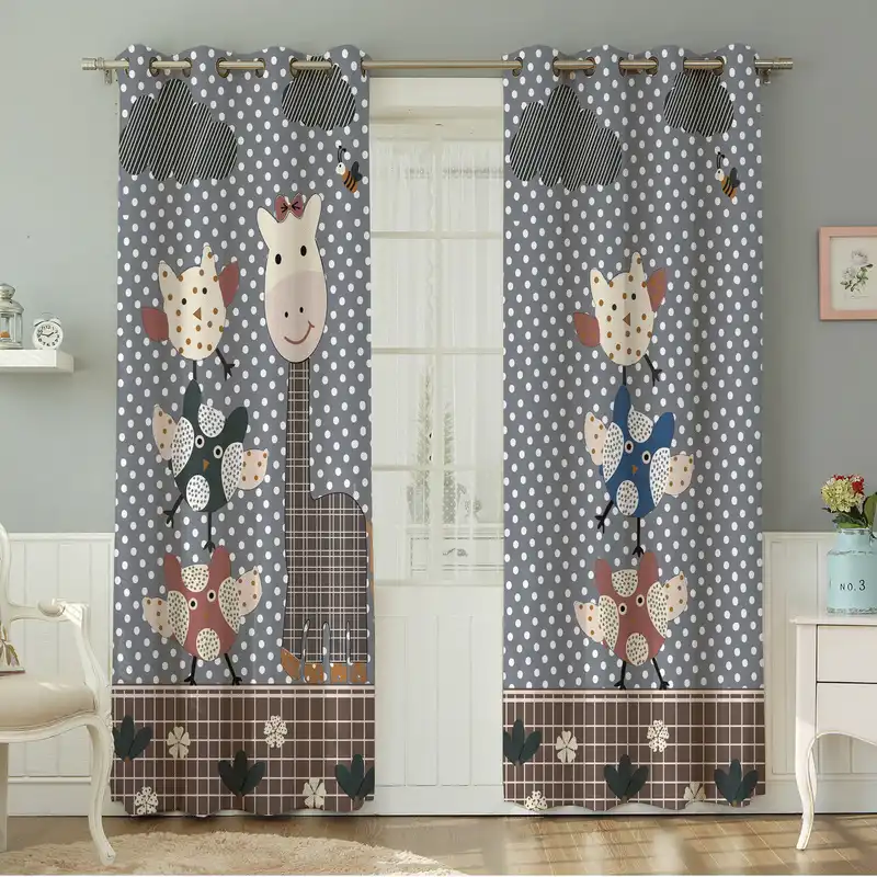 پرده نیروانا طرح کودک مدل مخمل کد 8301سایز 140×280 سانتی متر