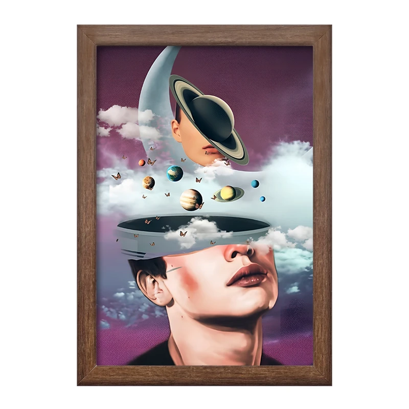 تابلو خندالو طرح پرتره کهکشان کد F11084