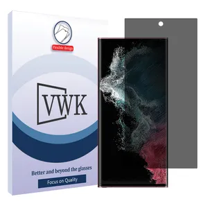 VWK Tough model privacy screen protector suitable for Samsung Galaxy S22 Ultra 5G mobile phone