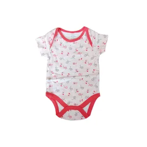 بادی آستین کوتاه نوزادی مدل گل کد 0413