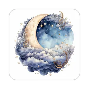 زیر لیوانی کاکتی طرح ماه و ستاره مدل mp53061