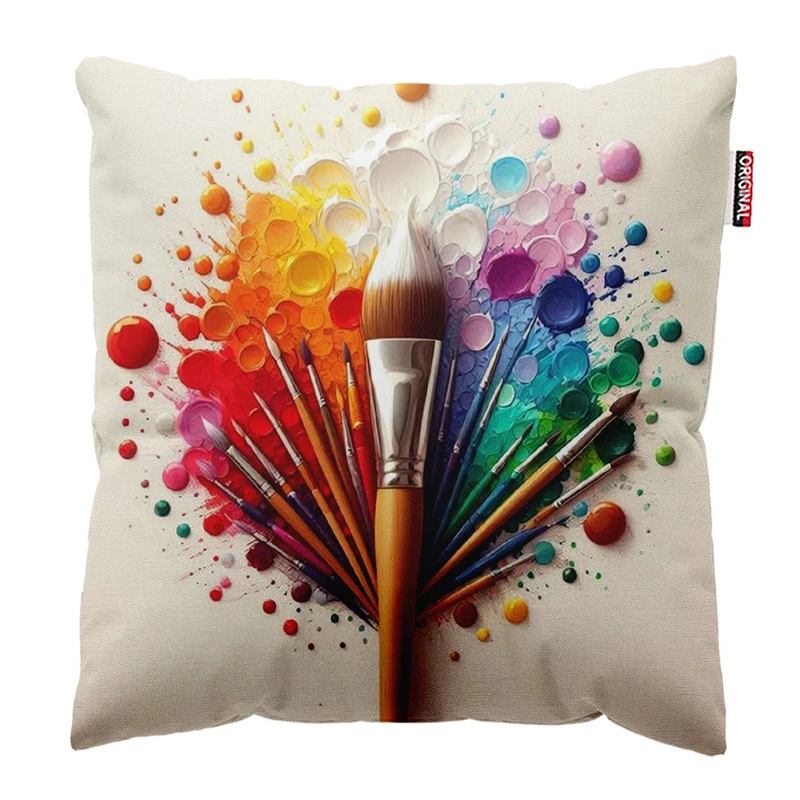 کوسن پاد آفرین مدل قلموی نقاشی کد 204 سایز 30*30 سانتی متر