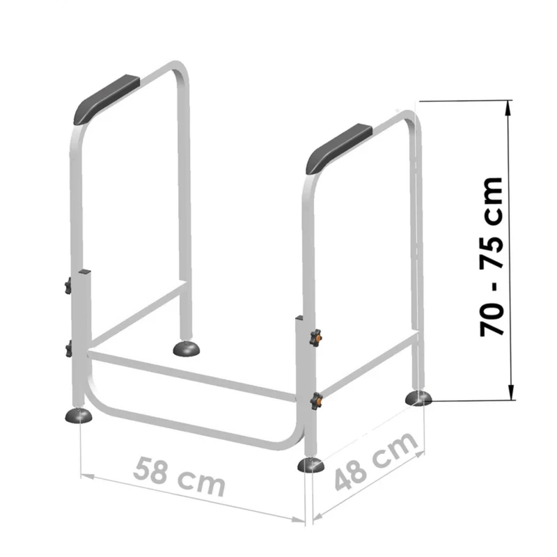 عکس شماره 9 : فریم کمکی توالت فرنگی آرامش سازان مدل تعادل کد as70