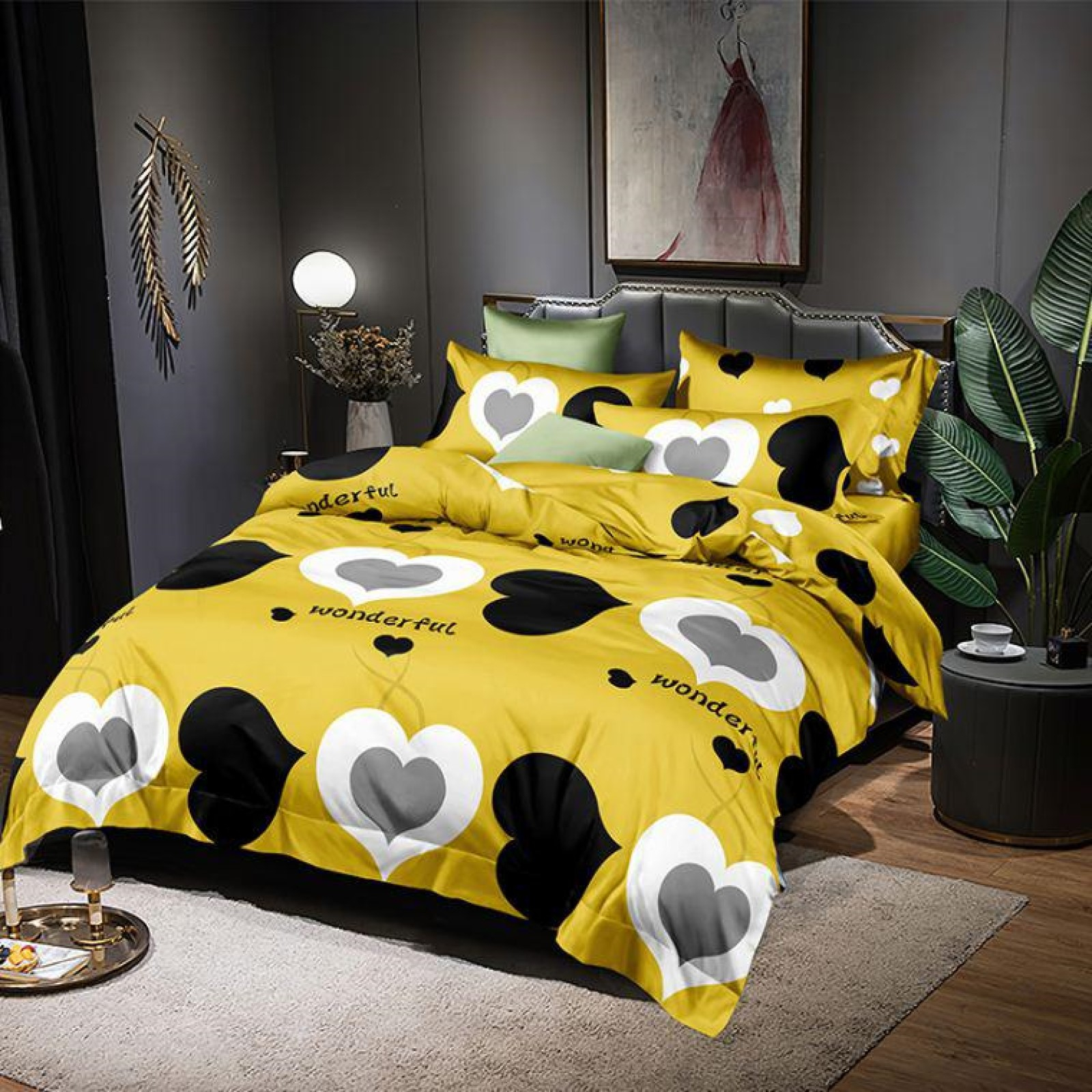 سرویس خواب کوکو جم مدل براش قلب 180 دونفره 6 تکه