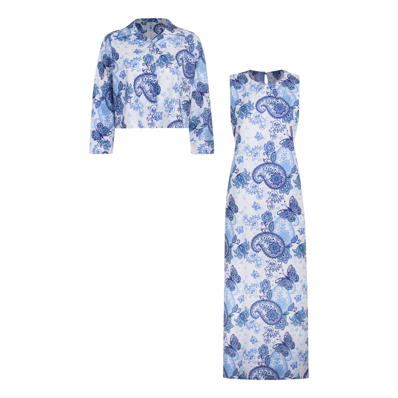 ست دو تیکه پیراهن و رویه مدل ترمه