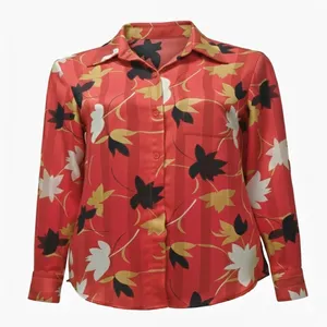 شومیز آستین بلند یقه برگردان زنانه ترسه به نگار کد 007