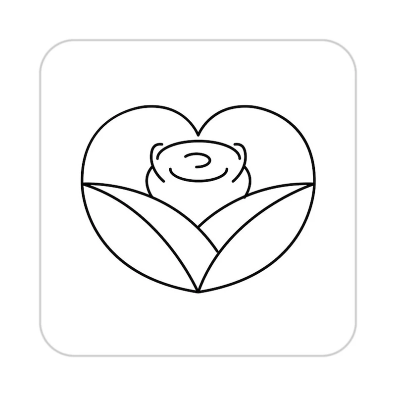 زیر لیوانی کاکتی طرح عاشقانه مدل mp38937