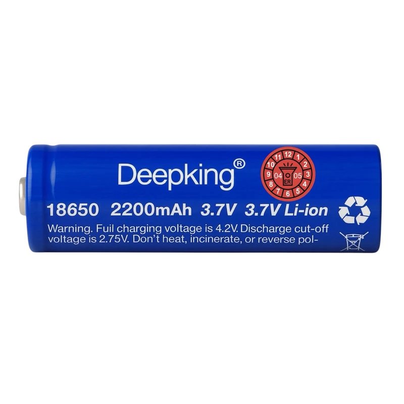 باتری لیتیومی قابل شارژ دیپکینگ مدل 18650 ظرفیت 2200 میلی آمپر ساعت