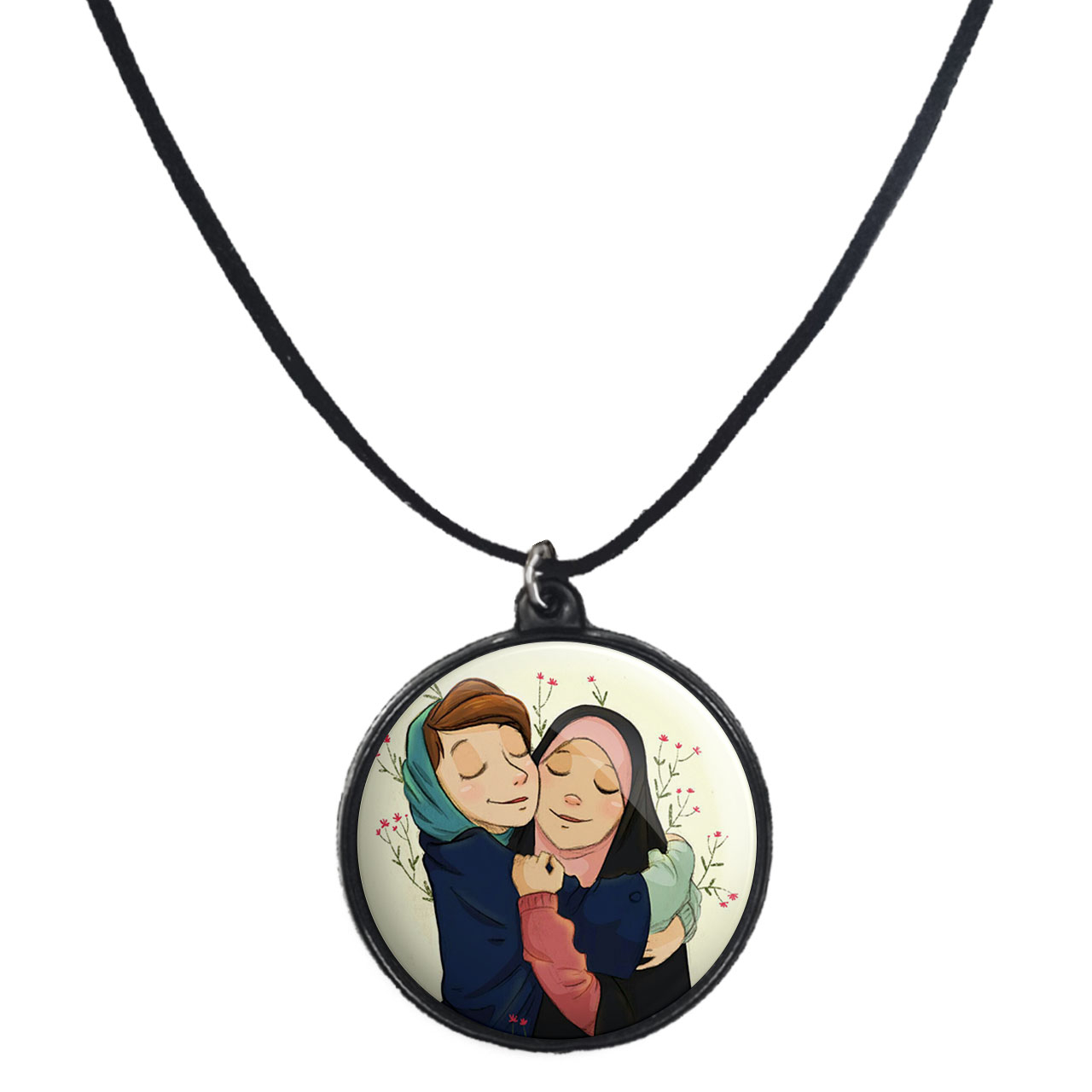 گردنبند پرمانه طرح حجاب کد pmb.24023 مدل دو طرفه