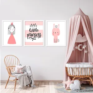 تابلو کودک و نوزاد بکلیت مدل پرنسس کد M069 مجموعه 3 عددی