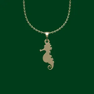 گردنبند طلا 18 عیار زنانه مدوپد مدل اسب آبی کد FF2-1-1234