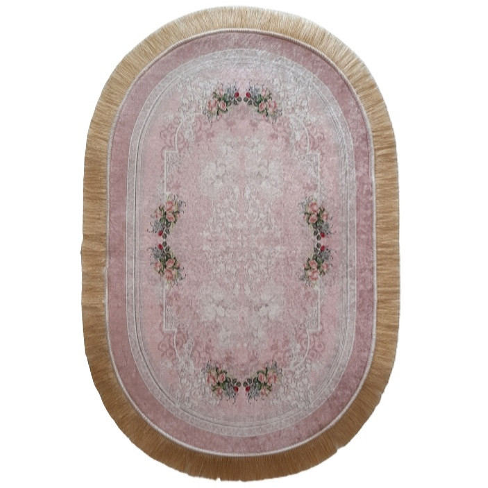 فرش پارچه ای مدل بیضی کد W1