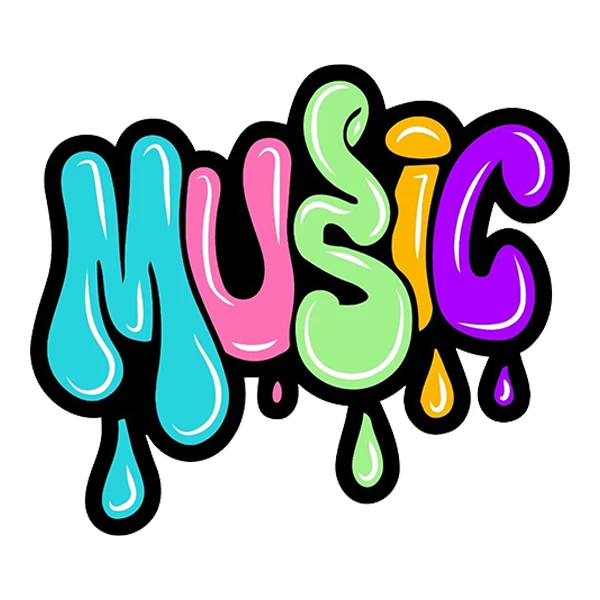 استیکر پارچه و لباس پاد آفرین طرح موسیقی کد 4742