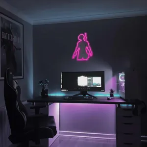 چراغ دیواری نئون دیزاین طرح Pubg_PN