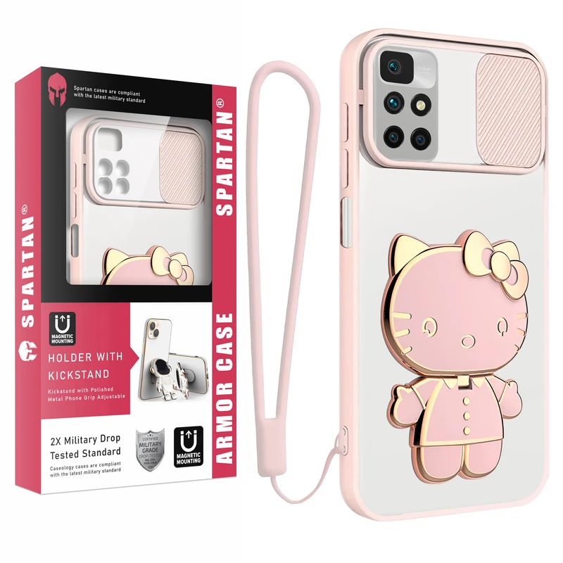 کاور اسپارتان مدل Camshield Kitty مناسب برای گوشی موبایل شیائومی Redmi 10 2022 / Redmi 10 Prime