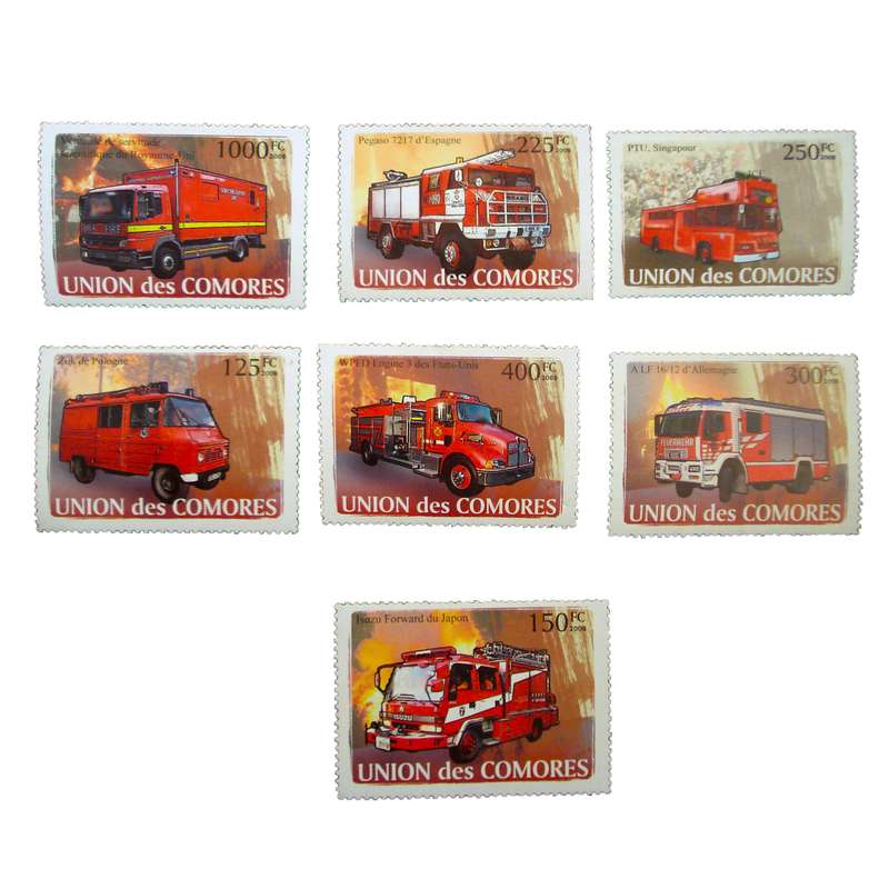 تمبر یادگاری مدل آتش نشاني كد c-924 مجموعه 7 عددي