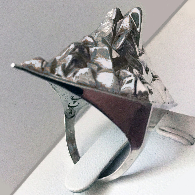 انگشتر نقره زنانه مدل قله کوه