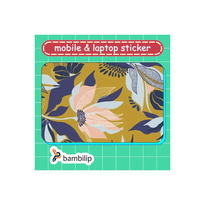 استیکر بامبیلیپ مدل کارت عابر طرح پترن گلدار کد 8545631