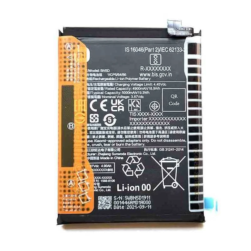 باتری موبایل مدل BN5D ظرفیت 5000 میلی آمپر ساعت سازگار با گوشی موبایل شیائومی Redmi NOTE 11S  / NOTE 11
