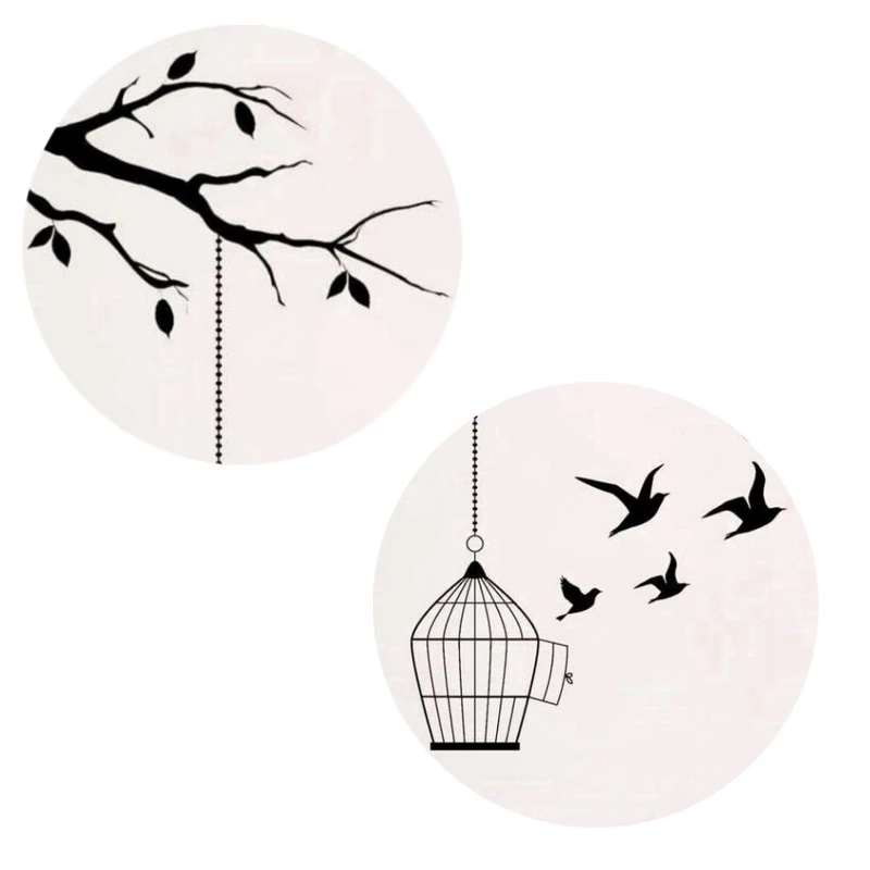 بشقاب دیوارکوب سفالی طرح پرنده کد D546 مجموعه 2 عددی