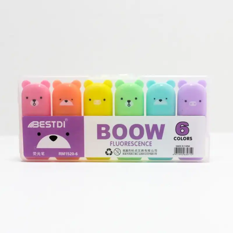 ماژیک علامت گذار مدل خرسی کد 813 بسته 6 عددی