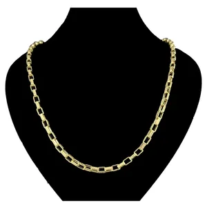 زنجیر طلا 18 عیار مردانه رضا گلد مدل اسپرت طرح ورساچه