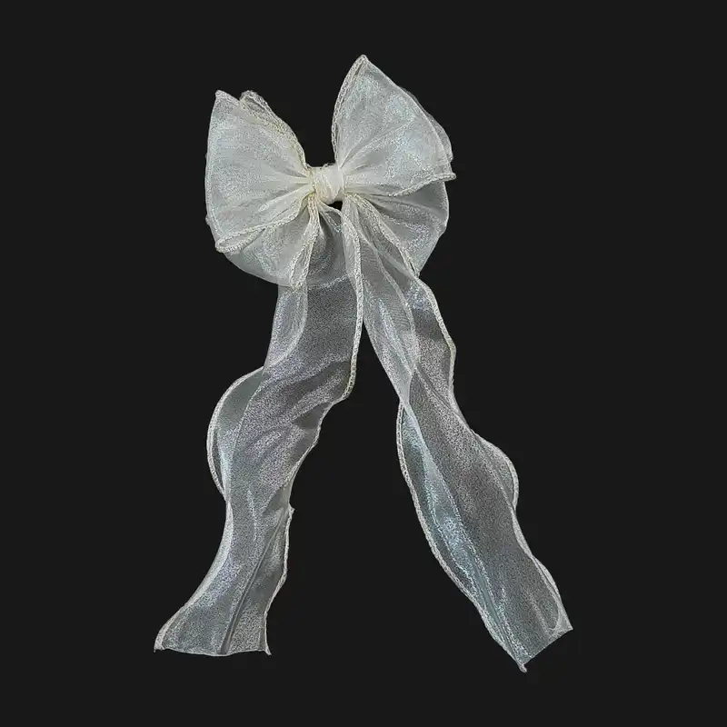 کش مو زنانه مدل پاپیونی حریر دنباله دار