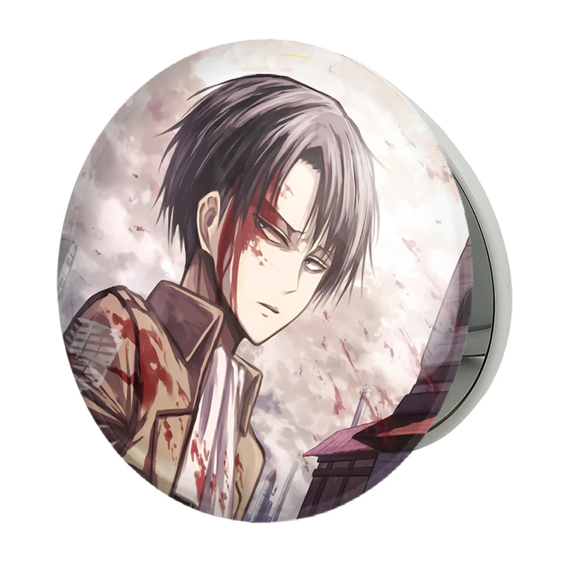 آینه جیبی خندالو طرح لیوای انیمه اتک آن تایتان Attack on Titan مدل تاشو کد 18624 