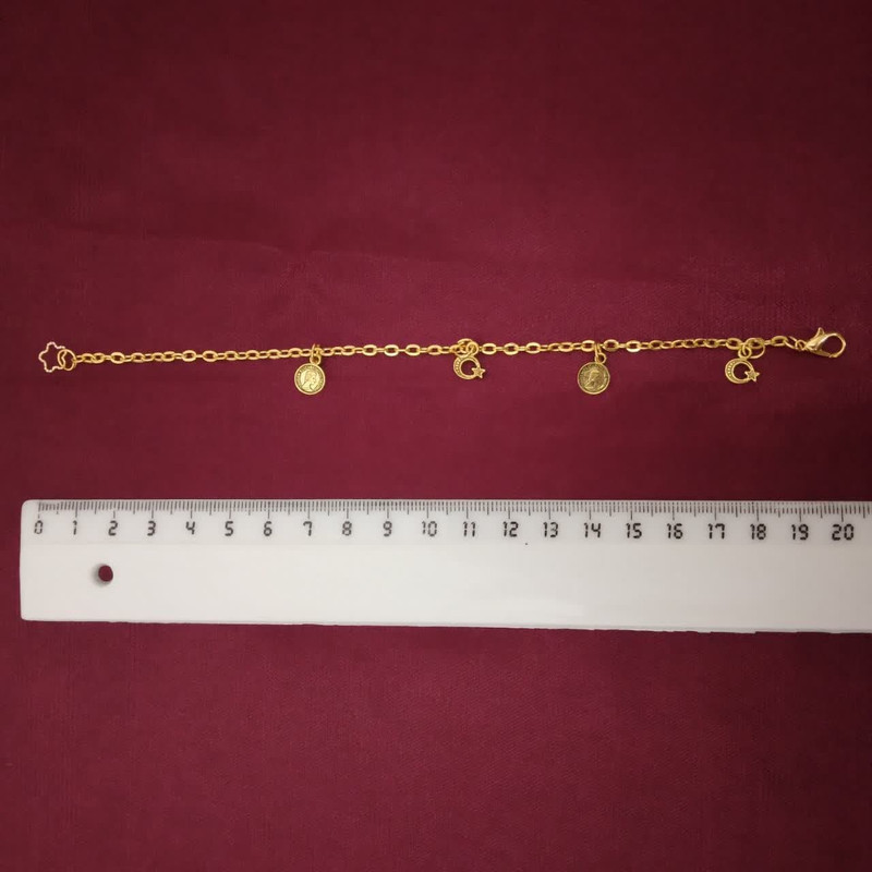 دستبند دخترانه مدل سکه و ماه