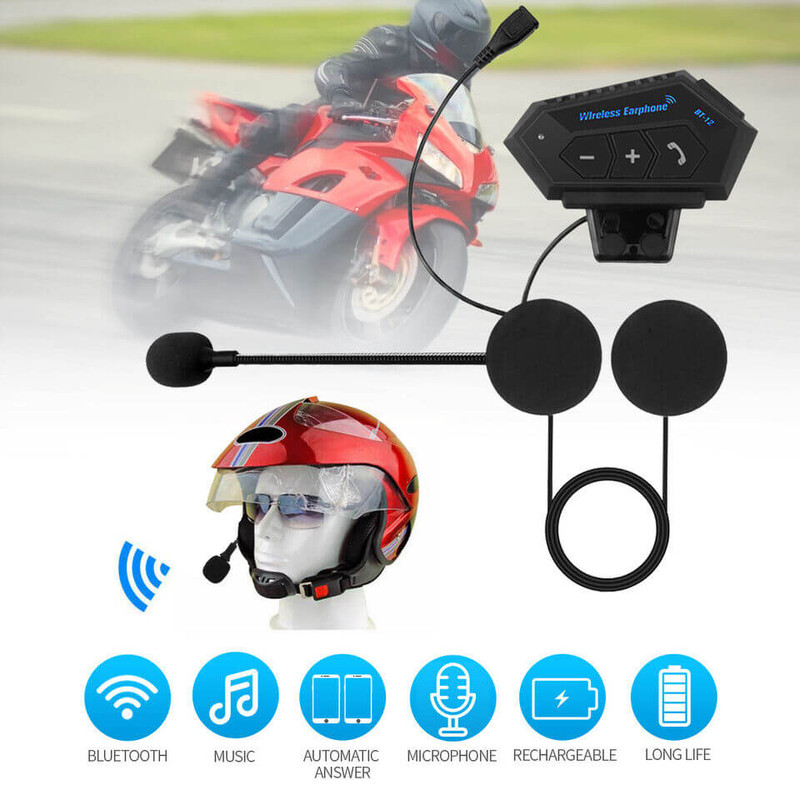 هدست بلوتوثی کلاه کاسکت مدل BT-12