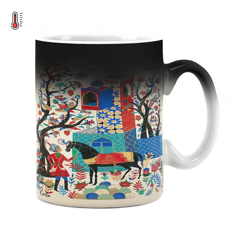 ماگ حرارتی راویتا مدل نقاشی مینیاتور ایرانی کد 3719