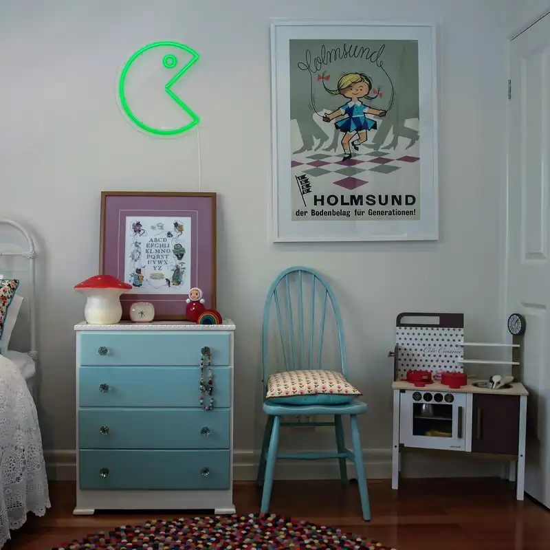 چراغ دیواری نئون دیزاین طرح Packman_GR