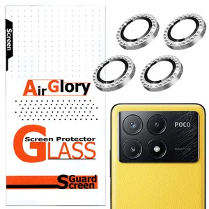 محافظ لنز دوربین ایرگلوری مدل نگین مناسب برای گوشی موبایل شیائومی Poco X6 Pro