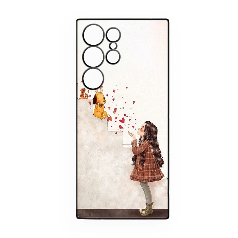 کاور طرح دخترانه کد 250 مناسب برای گوشی موبایل سامسونگ Galaxy S25 Ultra