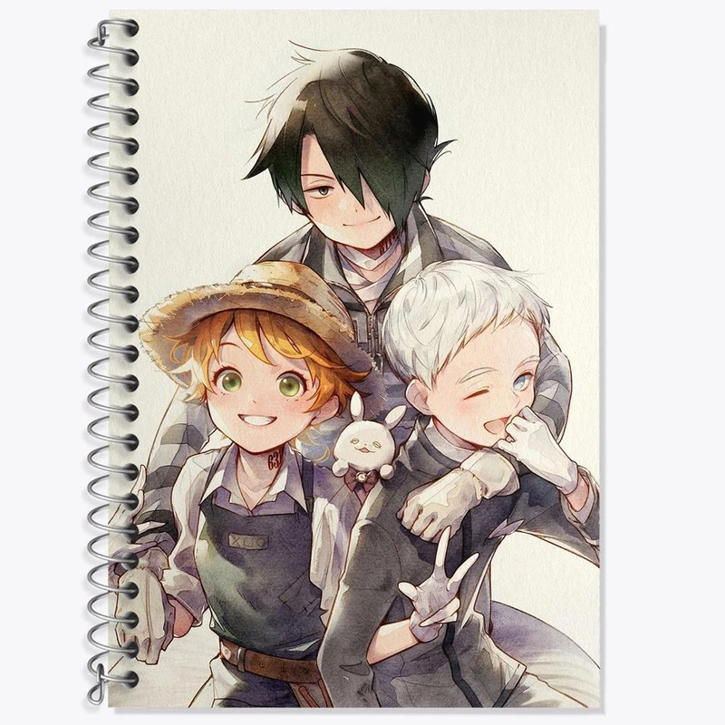 دفتر لغت 50 برگ خندالو مدل ری و نورمن و اما انیمه ناکجاآباد موعود کد 12729