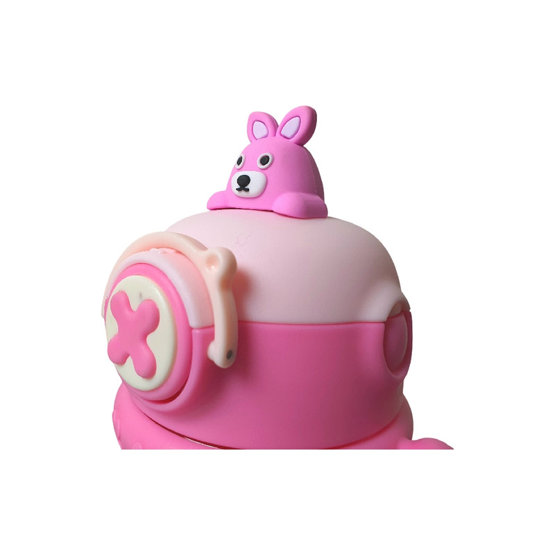 قمقمه مدل فانتزی استیکر دار طرح خرس کد 11421 گنجایش 0.6 لیتر