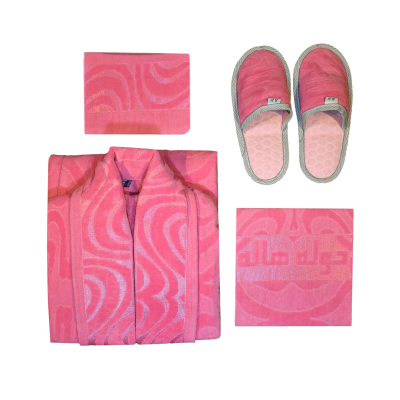 سرویس حوله 4 تکه هاله مدل پیچک کد P-10