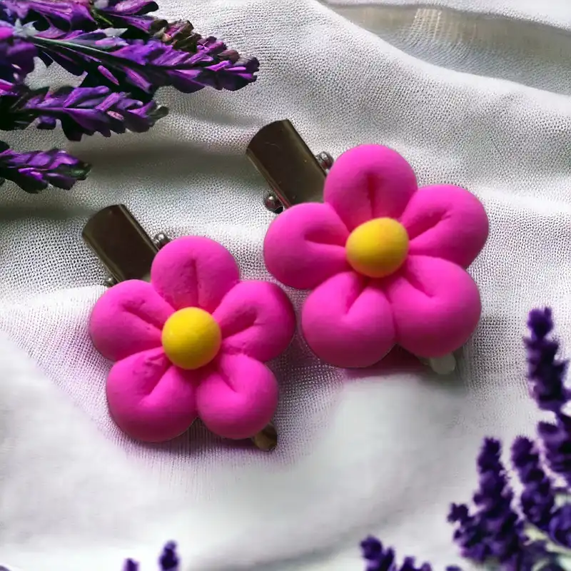 گیره مو زنانه طرح شکوفه بسته دو عددی