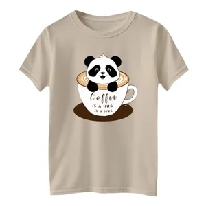 تی شرت آستین کوتاه بچگانه مدل پاندا و قهوه