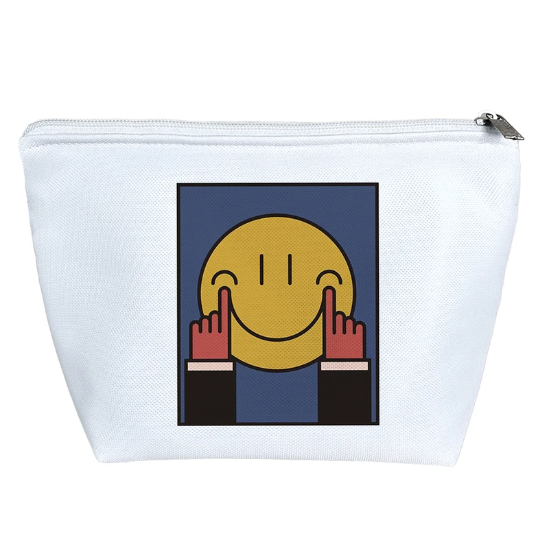 کیف لوازم آرایش دخترانه خندالو مدل ایموجی لبخند کد 5592